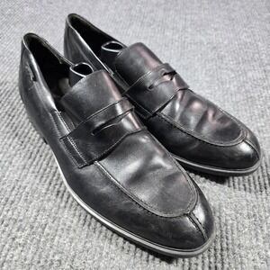 Mephisto Shoes Mens Size 12.5 Black Leather Penny Loafers Air-Jet Made in France